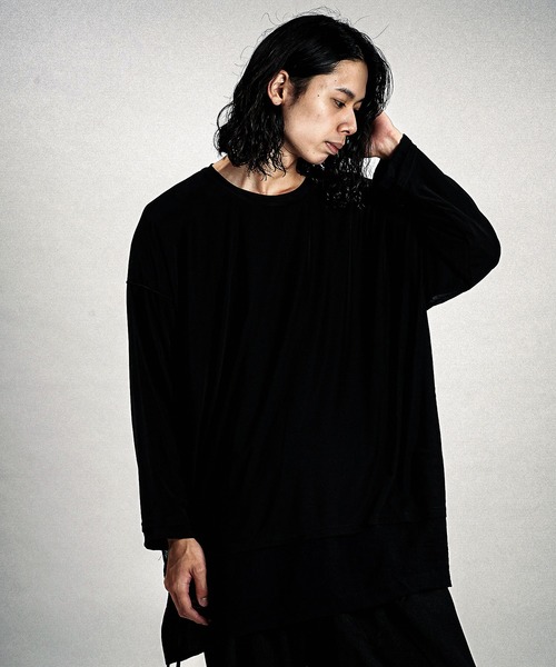 NO ID.（ノーアイディー） tシャツ 「NO ID.」Layered Crew-Neck Big