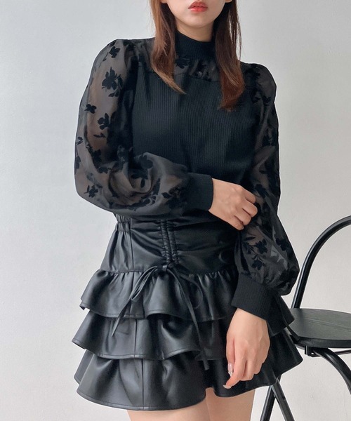 AS KNOW AS（アズノゥアズ） tシャツアソートデザイン 花柄シアープル