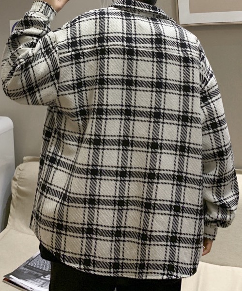 コート ジャケット オーバーサイズチェックジャケット メンズ