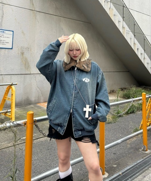 A'gem（エージェム） デニムジャケット gジャン A'GEM/9 × .kom 「A