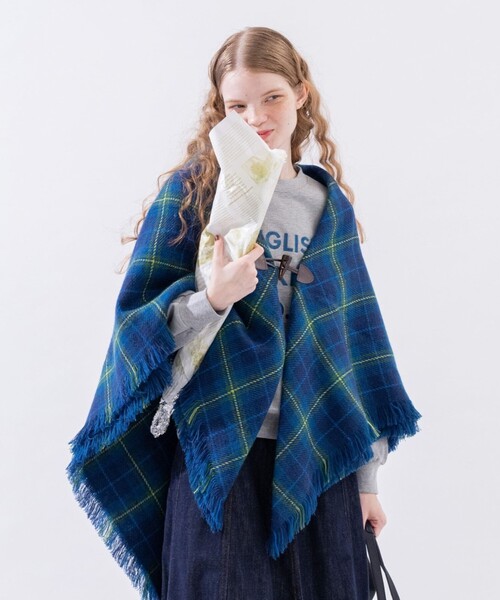 Afternoon Tea（アフタヌーンティー） ポンチョ タータンチェック柄