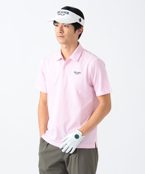 「BEAMS GOLF」 半袖ポロシャツ LARGE ブルー メンズの画像