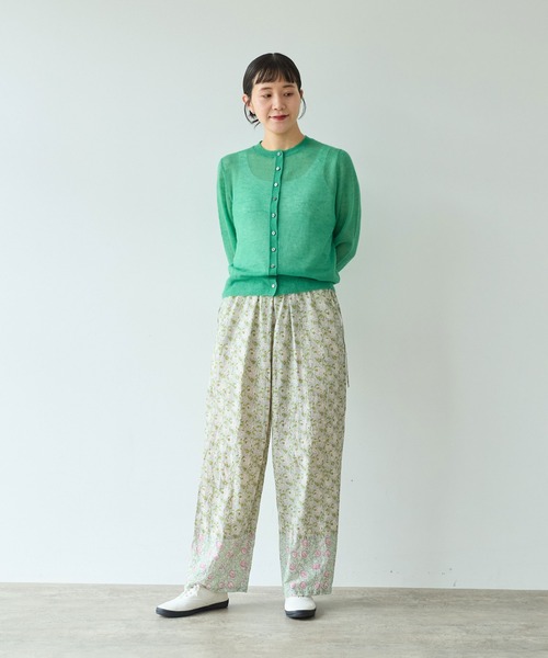 yuni ワイドパンツ パンツ switching print drawstringsパンツ