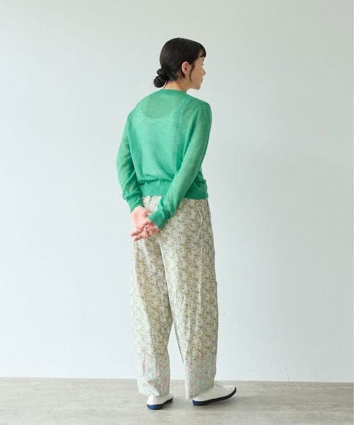 yuni switching print drawstringsパンツ yuni ワイドパンツ パンツ switching print drawstringsパンツ