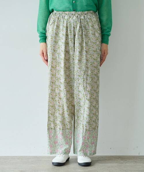 yuni ワイドパンツ パンツ switching print drawstringsパンツ