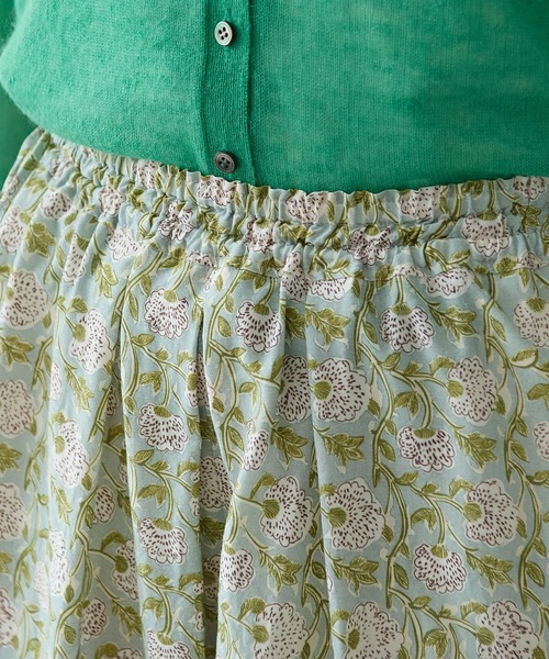 yuni ワイドパンツ パンツ switching print drawstringsパンツ