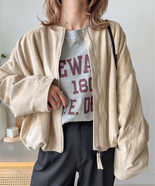 Cura Closet ブルゾン アウター 「ema.217 select」フェイクスエード