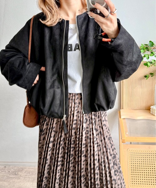 ブルゾンレディース Cura Closet ブルゾン アウター 「ema.217 select」フェイクスエード