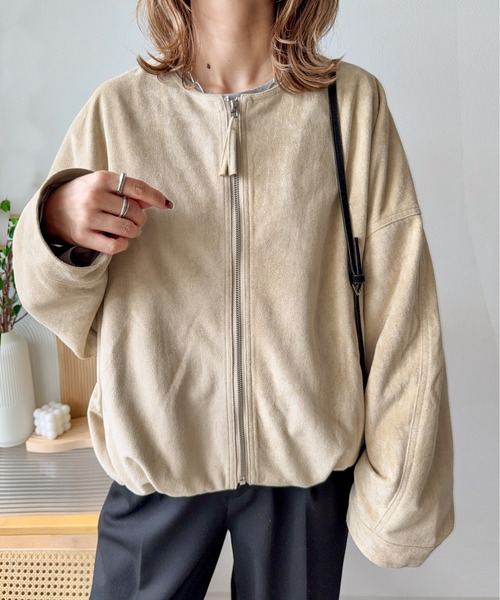 Cura Closet ブルゾン アウター 「ema.217 select」フェイクスエード