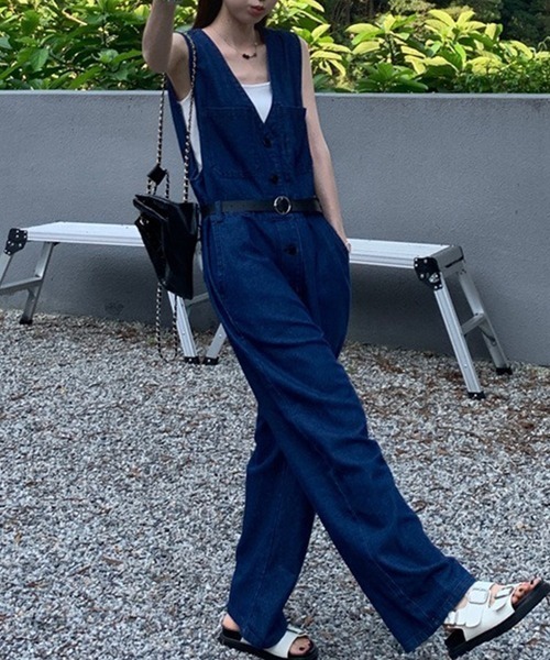 「NANEA」 オールインワン MEDIUM ブルー レディース_画像7