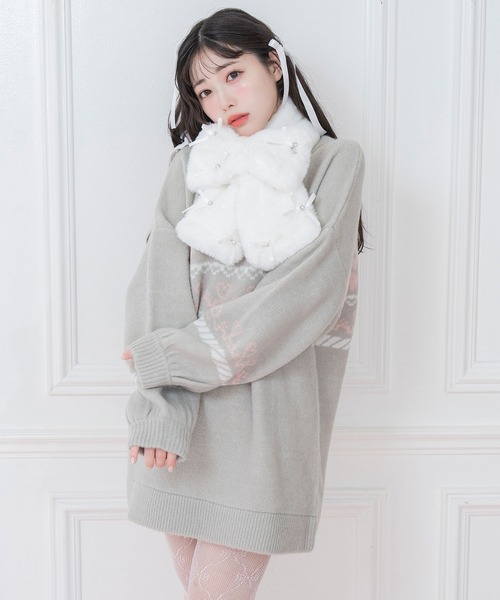 Honey Cinnamon（ハニーシナモン） マフラー FREE ホワイト レディース