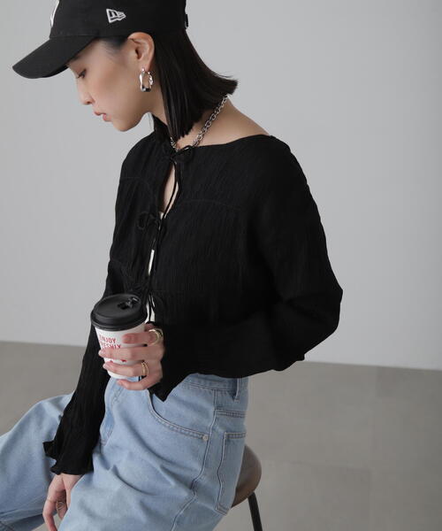 「FREE'S MART」 長袖ブラウス FREE イエロー レディース_画像4