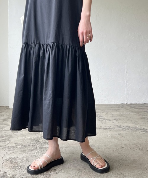 「LIAN」 ノースリーブワンピース FREE ブルー レディース_画像2