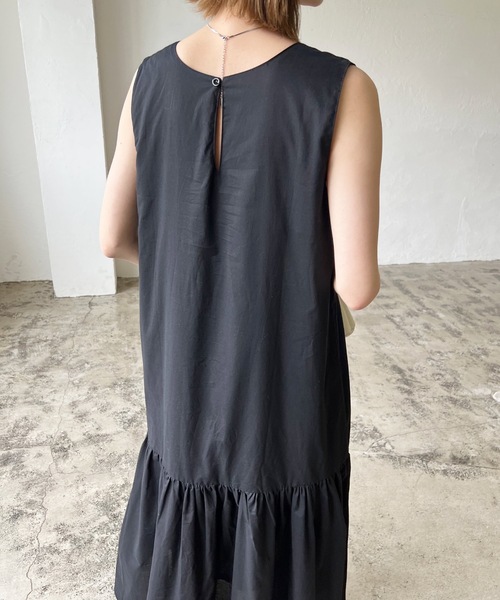 「LIAN」 ノースリーブワンピース FREE ブルー レディース_画像3