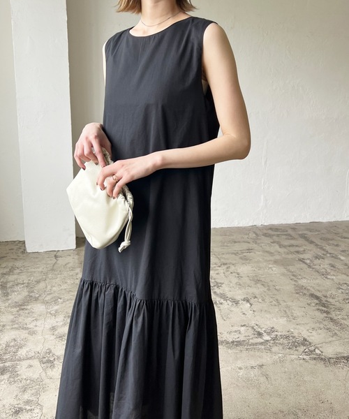 「LIAN」 ノースリーブワンピース FREE ブルー レディース_画像6