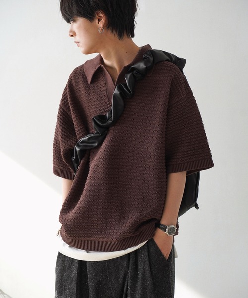WYM LIDNM 「WYM LIDNM」 半袖ニット S グレー メンズ : ZOZOTOWN 