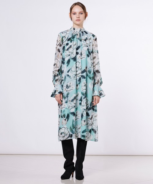 美品Sov.花柄シフォンワンピース36 Sov. ワンピース フラワーシフォンワンピース : ZOZOTOWN Yahoo!店