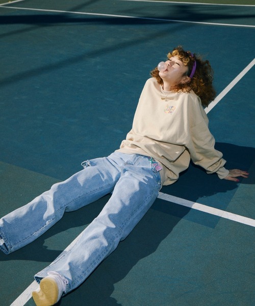 [WHO'S WHO gallery] Denim брюки MEDIUM sax голубой женский 