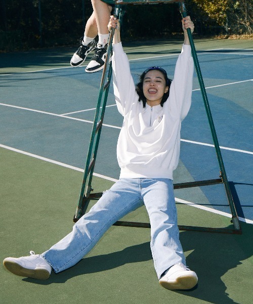 [WHO'S WHO gallery] Denim брюки MEDIUM sax голубой женский 