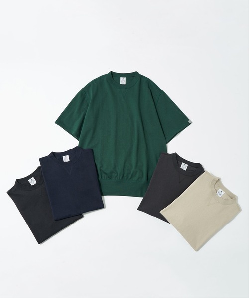 「LOOPWHEELER」 半袖Tシャツ LARGE ブラック メンズの画像