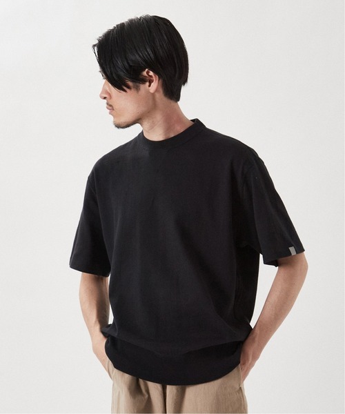 「LOOPWHEELER」 半袖Tシャツ LARGE ブラック メンズの画像