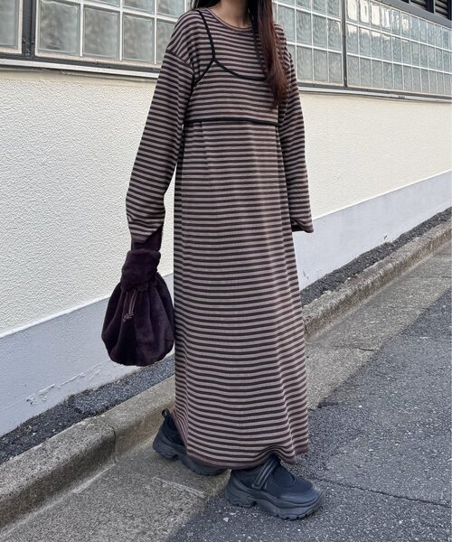 新品タグつき☆ヘリーハンセン☆POLARTECフリースワンピースМ CIAOPANIC TYPY（チャオパニックティピー） ワンピース 「すっきり見え