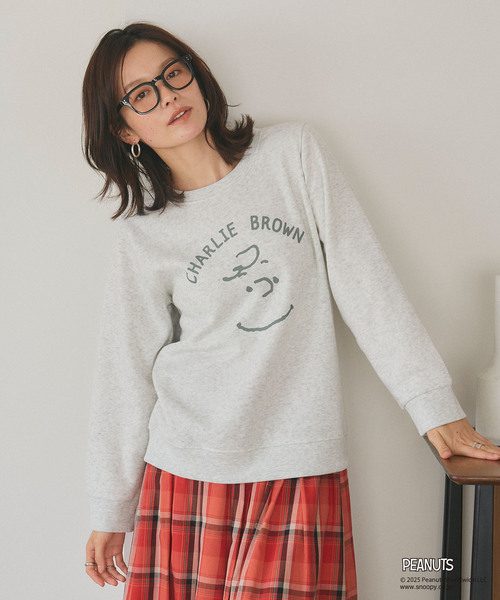 新品 PEANUTS チャーリーブラウン 裏起毛 スウェット PEANUTS トレーナー スウェット スヌーピー/チャーリーブラウン 裏起毛