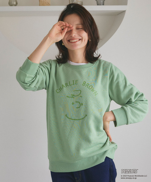ニット セーター 「PEANUTS/ピーナッツ」チャーリーブラウンフロント