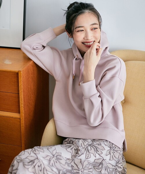 「ANY SIS」 プルオーバーパーカー 2 ベージュ レディース_画像3