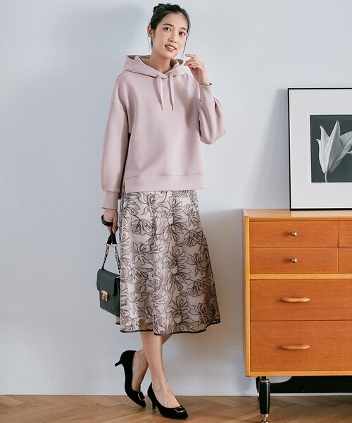 「ANY SIS」 プルオーバーパーカー 2 ベージュ レディース_画像4