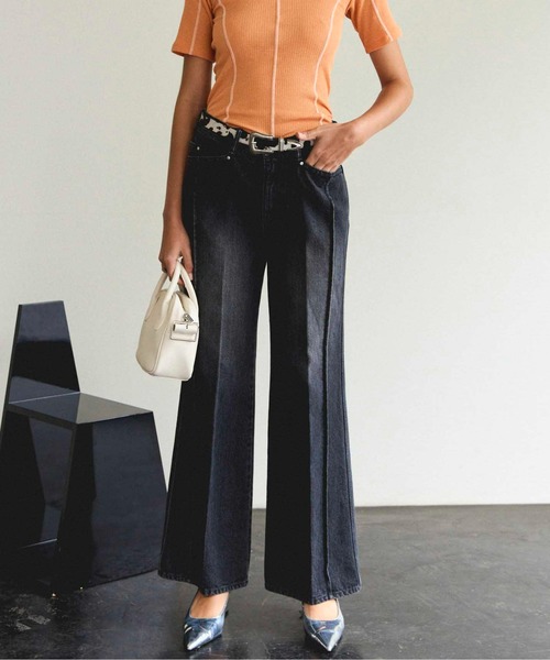 ９／21までお値下げ　25AW新作　メゾンスペシャル　38 黒 MAISON SPECIAL（メゾンスペシャル） デニムパンツ 38 ブラック