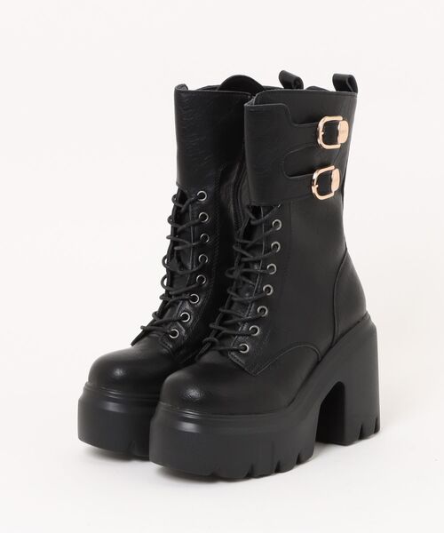 Lace Ladies（レースレディース） ブーツ ダブル ベルト レザー調