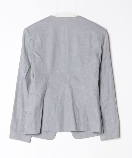 「theory 」 ノーカラージャケット 0 グレー レディース_画像2