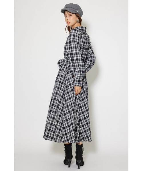 rienda（リエンダ） ワンピース 「POLO BCS」オープンカラーフレア