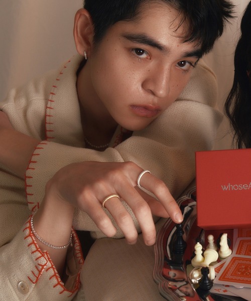whoseA（フーシー） 指輪 リング 「silver925」Line Wide Ring
