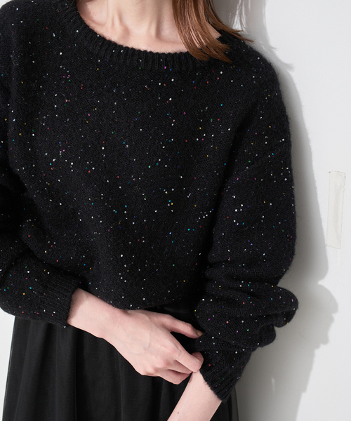 SLOBE IENA カシミア100% ブラック 長袖ニット　クリーニング済 SLOBE IENA（スローブイエナ） ニット セーター 「WEB限定/追加2