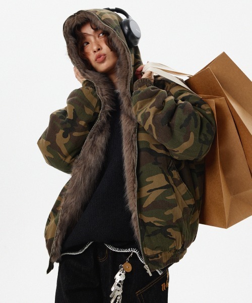 mushwear（マッシュウェア） ブルゾン アウター 内側フルファー中綿 