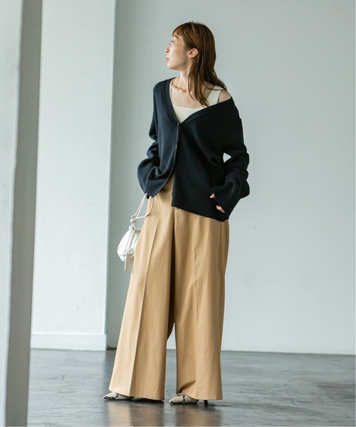 「NOBLE」 ニットカーディガン FREE ブラック レディース_画像4