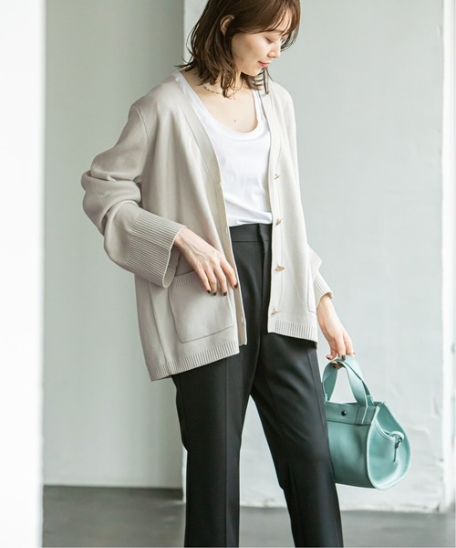 「NOBLE」 ニットカーディガン FREE ブラック レディース_画像9