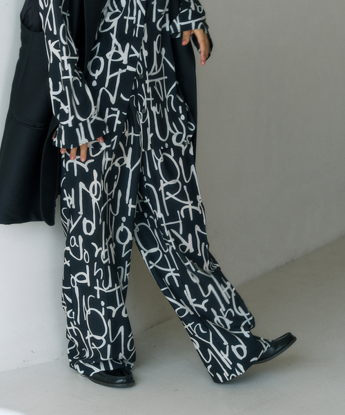 HARDY NOIR（アルディーノアール） パンツ HARDYプリント2タックパンツ