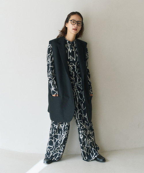 HARDY NOIR（アルディーノアール） パンツ HARDYプリント2タックパンツ