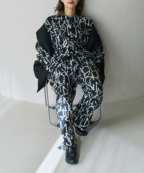 HARDY NOIR（アルディーノアール） パンツ HARDYプリント2タックパンツ