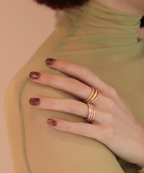 「NOIR DE POUPEE」 リング #13 オレンジ レディース_画像9