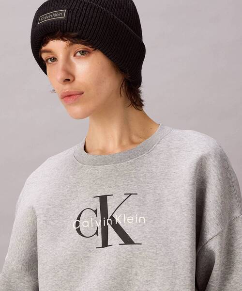 【限定1！】新品未使用 カルバンクライン CKロゴ入りトレーナー グレー Calvin Klein（カルバン・クライン） トレーナー スウェット CKJ