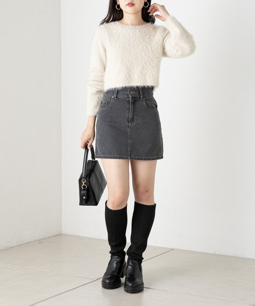 Chico（チコ） デニムスカート 1 ネイビー レディース : ZOZOTOWN