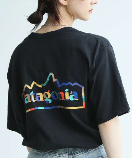 patagonia（パタゴニア） 半袖Tシャツ M ネイビー メンズ : ZOZOTOWN 