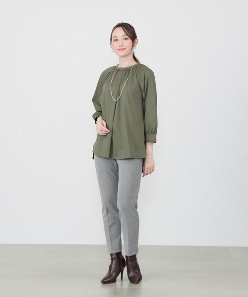 「AMACA」 7分袖カットソー 38 グリーン系その他7 レディース_画像3