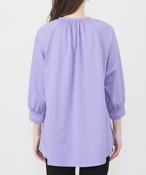 「AMACA」 7分袖カットソー 38 グリーン系その他7 レディース_画像6