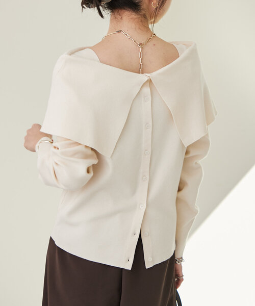 「Omekashi」 ニットカーディガン FREE グレー レディース_画像7