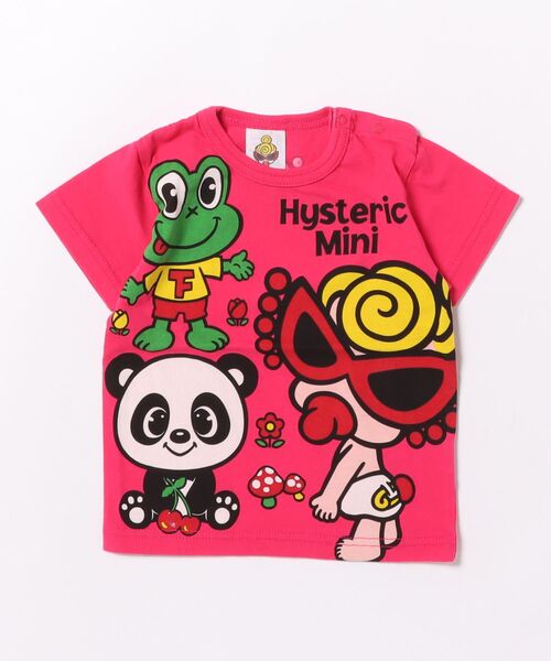 ヒステリックミニ　キッズ服 トップス セット 80〜100cm HYSTERIC MINI（ヒステリックミニ） tシャツ HI! TEDDY MINI CAMP 半袖